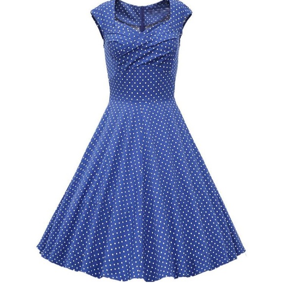 Dresses & Skirts - Royal blue vintage dress